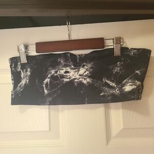 Victoria's Secret black and white marble print tube top.